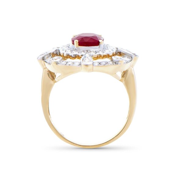 Certified Natural Ruby Diamond 14K Gold Ring - Picture 4 of 4